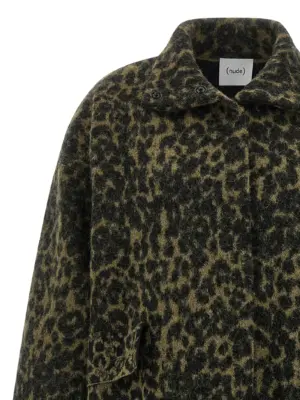 Animalier coat Woman NUDE Green