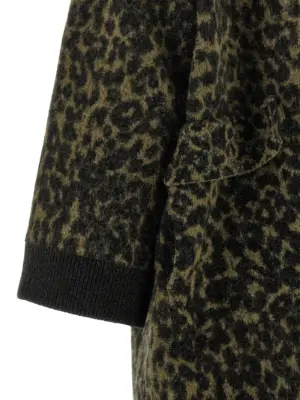 Animalier coat 58% WO 32% PA 10% WP NUDE Green