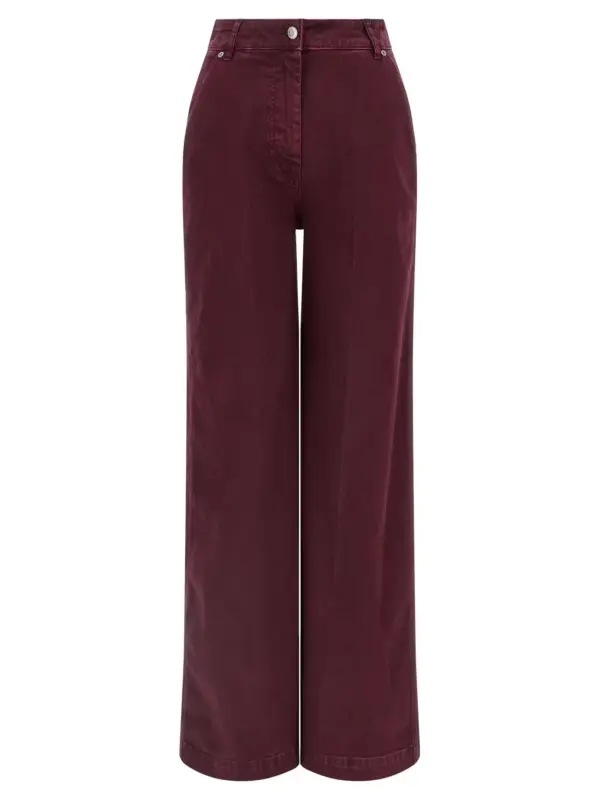 Wide leg jeans NUDE Bordeaux