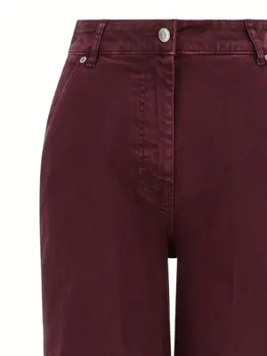 Wide leg jeans Woman NUDE Bordeaux