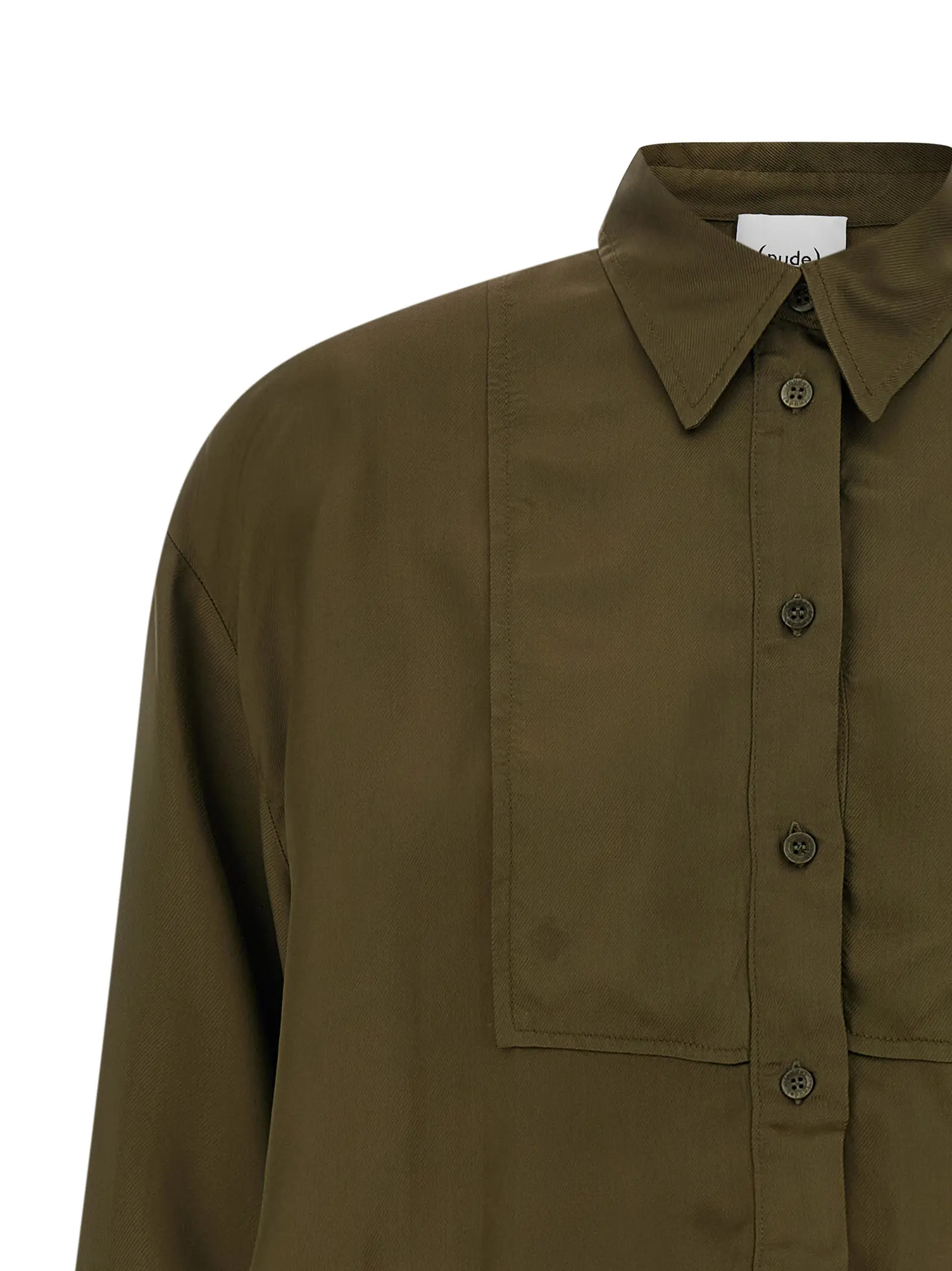 Сорочка Nude Plastron Зелена 3 Plastron shirt Woman NUDE Green