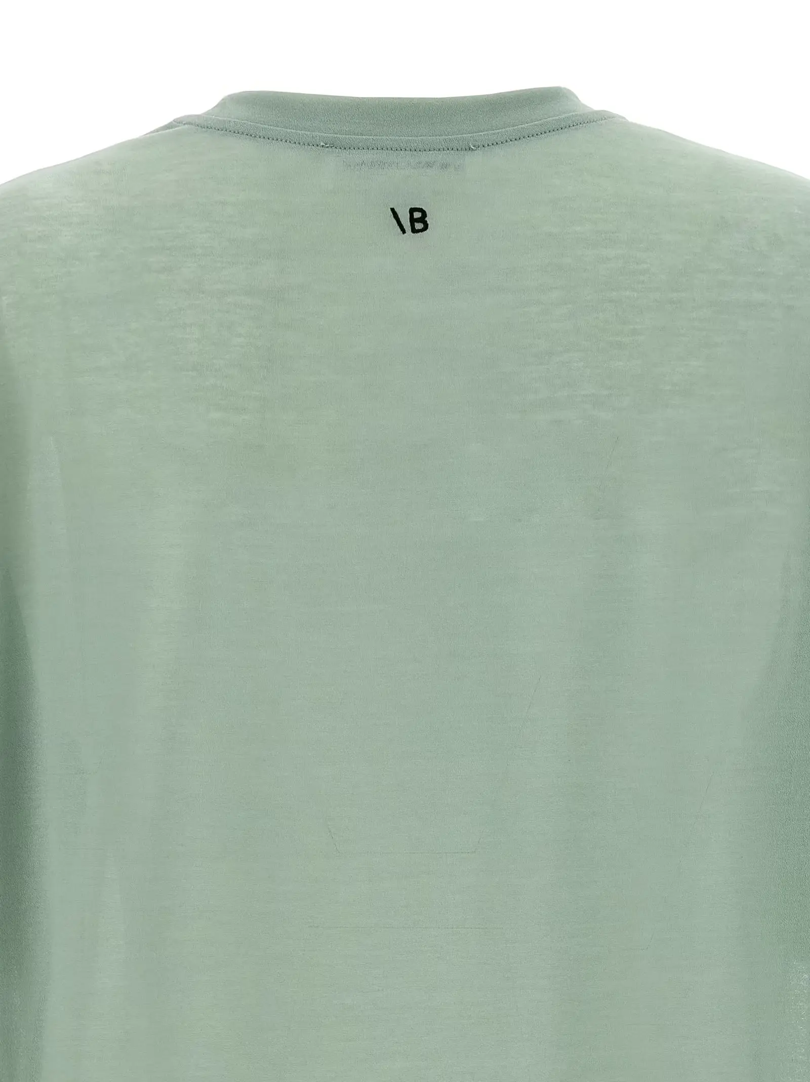 Футболка з вишивкою логотипа Victoria Beckham Зелена 4 Logo embroidery t-shirt 70% cotton 30% polyamide VICTORIA BECKHAM Green