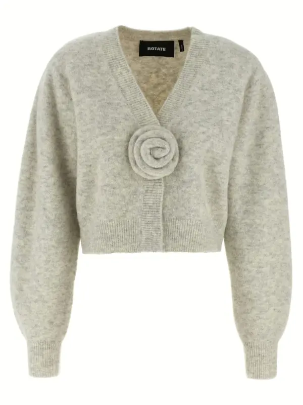 'Knit Puffsleeve' cardigan ROTATE BIRGER CHRISTENSEN Gray