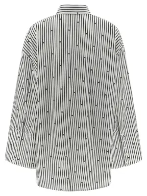 'Poplin Oversized Striped' shirt 1143980001000 ROTATE BIRGER CHRISTENSEN White/Black