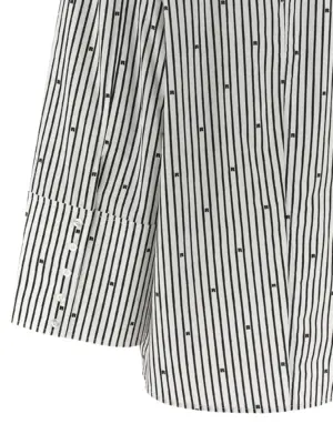 'Poplin Oversized Striped' shirt 100% cotton ROTATE BIRGER CHRISTENSEN White/Black