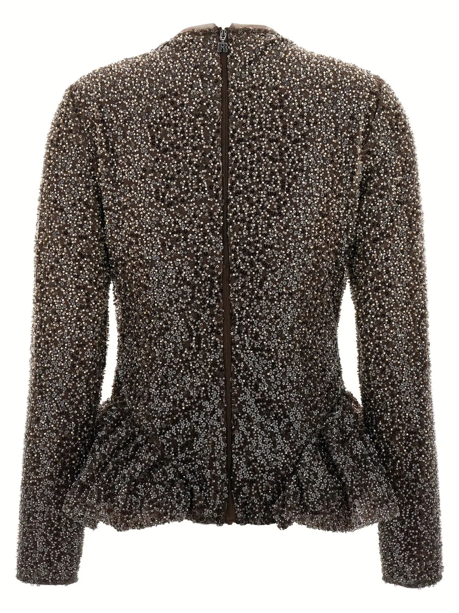 Топ з паєтками Rotate Birger Christensen Бежевий 2 Sequin top 11465030733073 ROTATE BIRGER CHRISTENSEN Beige