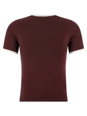 'Signature Contrast' T-shirt 125JTS017JS0203B213 COURREGES Bordeaux