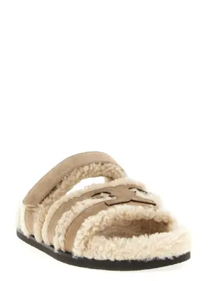 'Ines' slides 163236251 TORY BURCH Beige