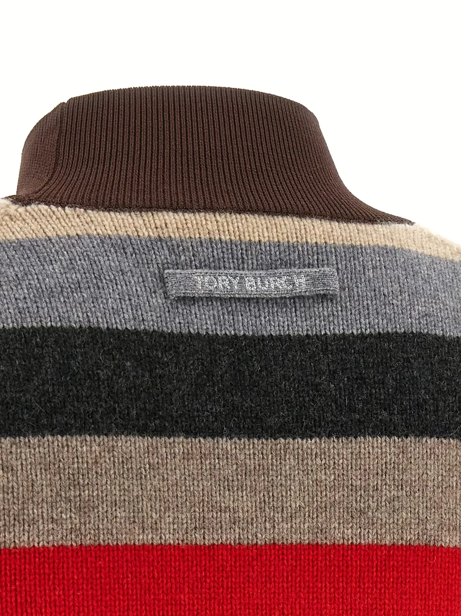 Светр смугастий Tory Burch Багатокольоровий 4 Striped sweater 100% wool TORY BURCH Multicolor