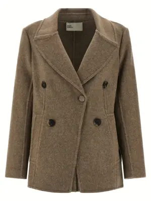 Wool coat TORY BURCH Beige
