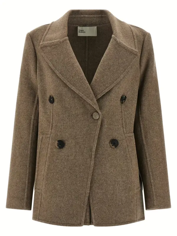 Wool coat TORY BURCH Beige