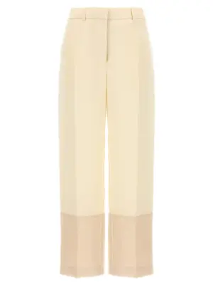 Cropped pants TORY BURCH White