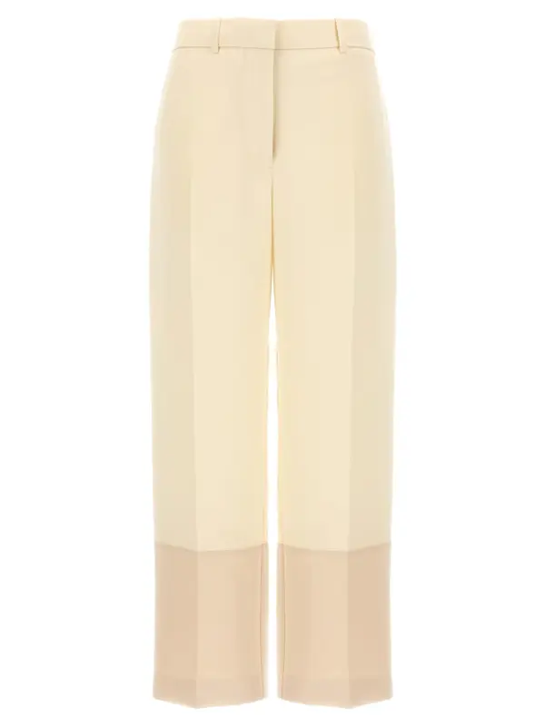 Cropped pants TORY BURCH White