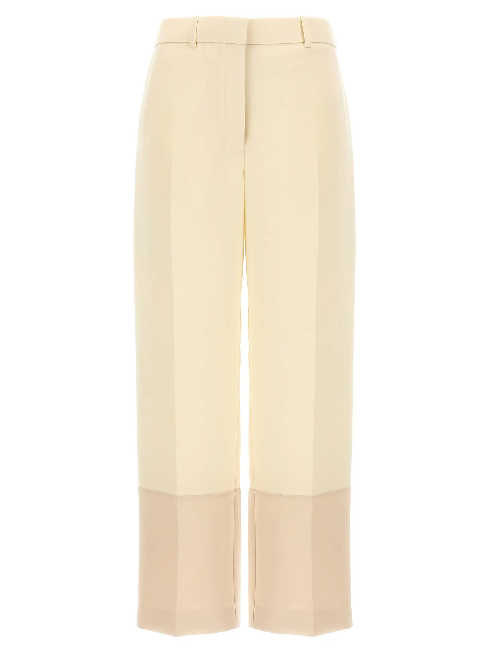 Штани укорочені Cropped Tory Burch Білі 1 Cropped pants TORY BURCH White