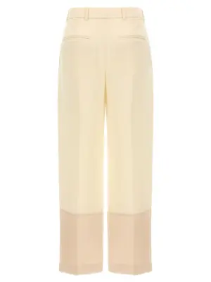 Cropped pants 176401117 TORY BURCH White