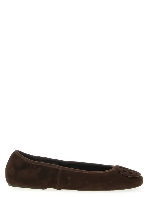 'Minnie Travel' ballet flats TORY BURCH Brown