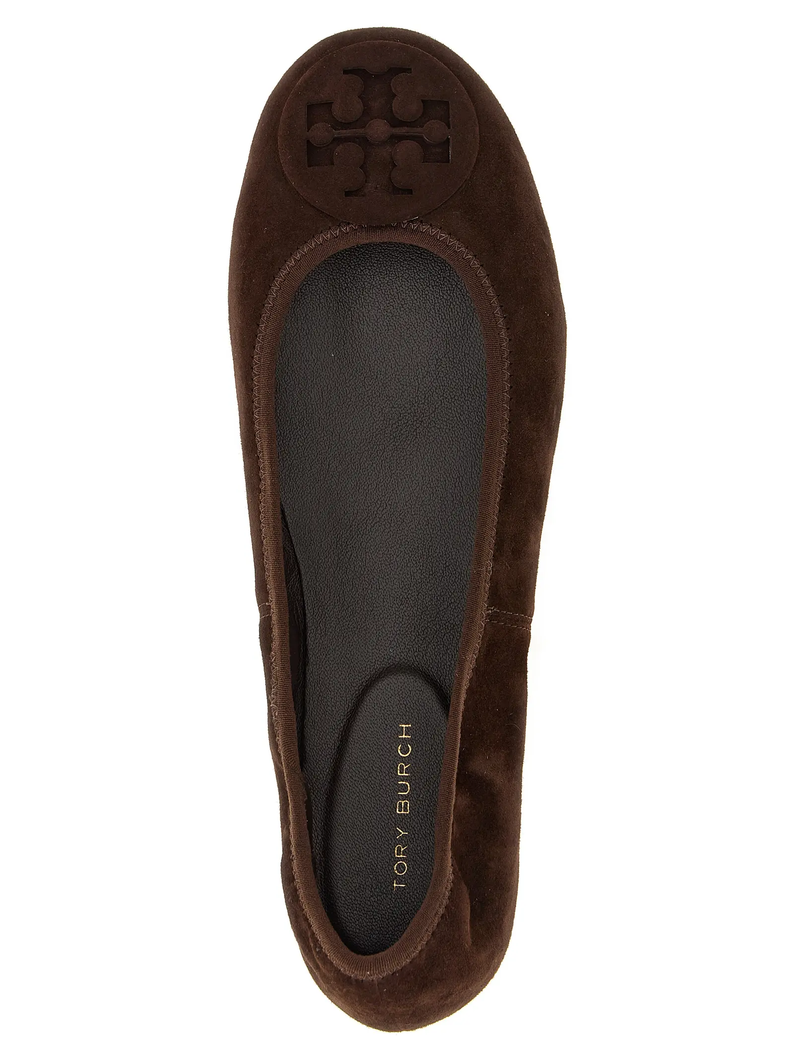 Балетки Tory Burch Minnie Travel Коричневі 4 'Minnie Travel' ballet flats 95% goat leather 5% elastane TORY BURCH Brown