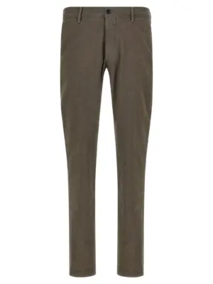 Micro check pants INCOTEX Brown