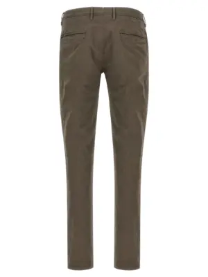 Micro check pants 18S10040606905 INCOTEX Brown