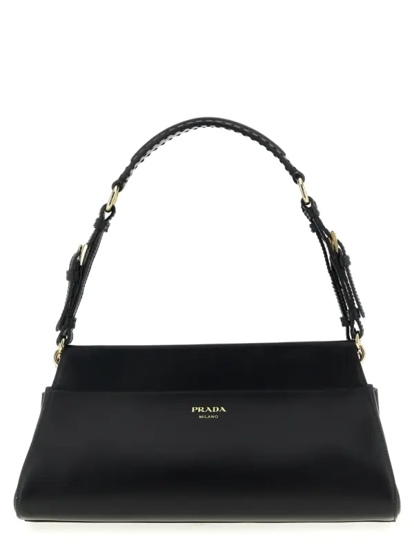 Nappa shoulder bag PRADA Black