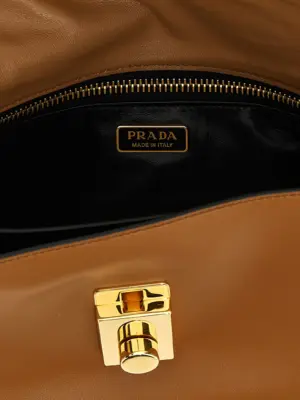 'Prada Soft Sound' small shoulder bag 100% calfskin leather (Bos Taurus) PRADA Brown