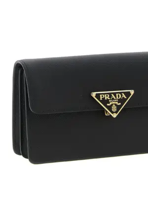 Saffiano mini crossbody bag Woman PRADA Black
