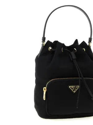 Vela bucket bag Woman PRADA Black
