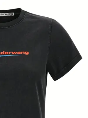 'Shrunken' T-shirt Woman ALEXANDER WANG Black