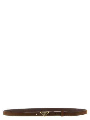 Suede belt PRADA Brown