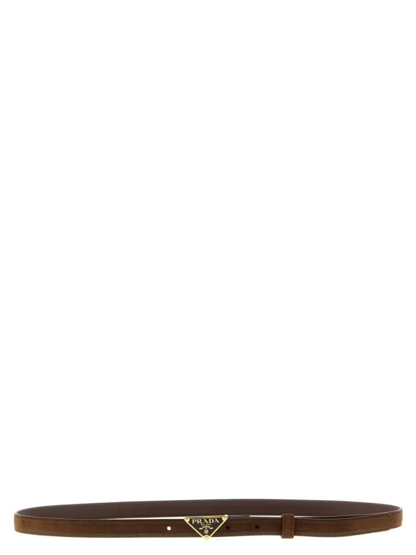 Suede belt PRADA Brown