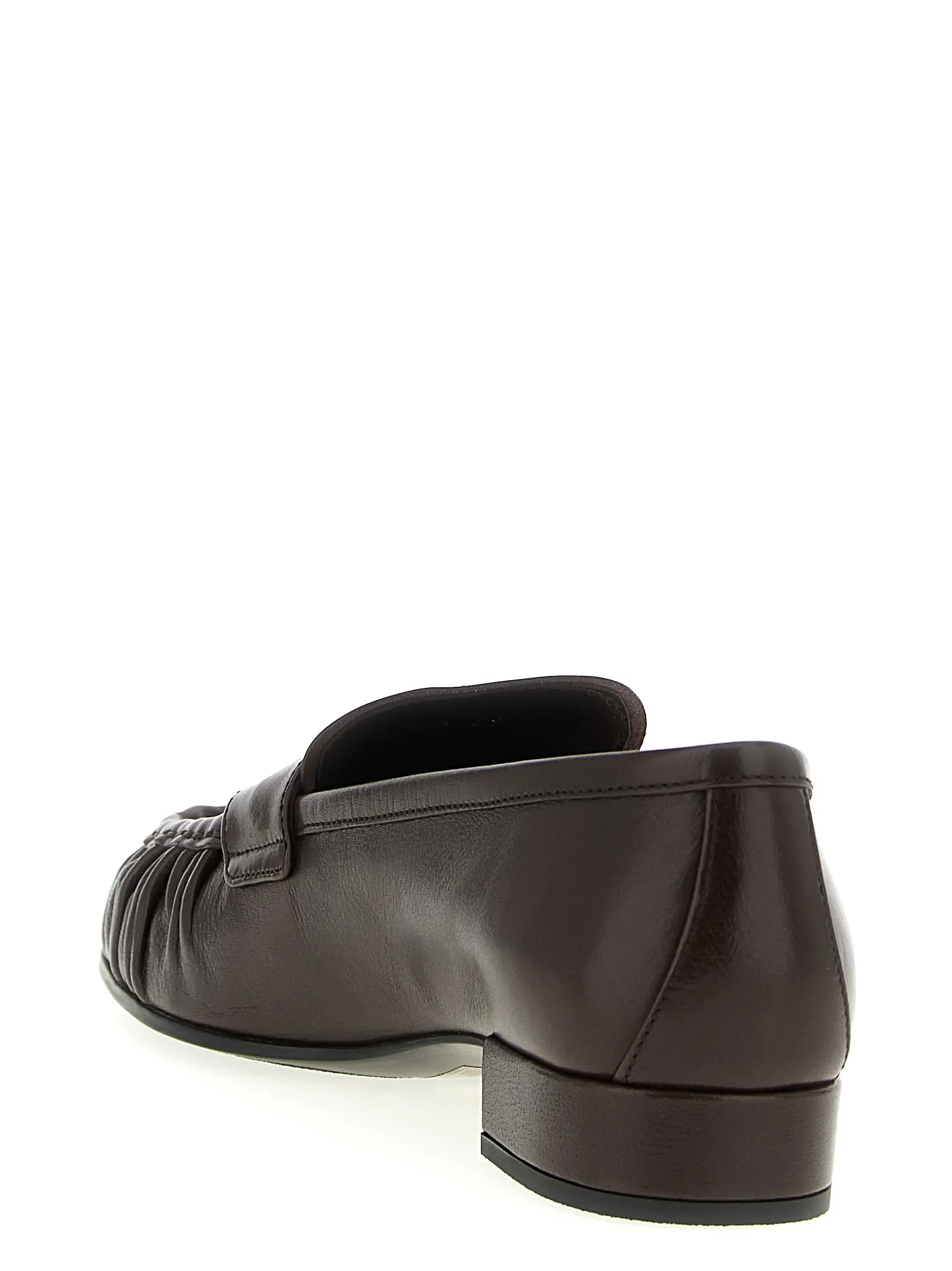 Мокасини з загнутим носком Prada Коричневі 3 Curled toe moccasins Woman PRADA Brown