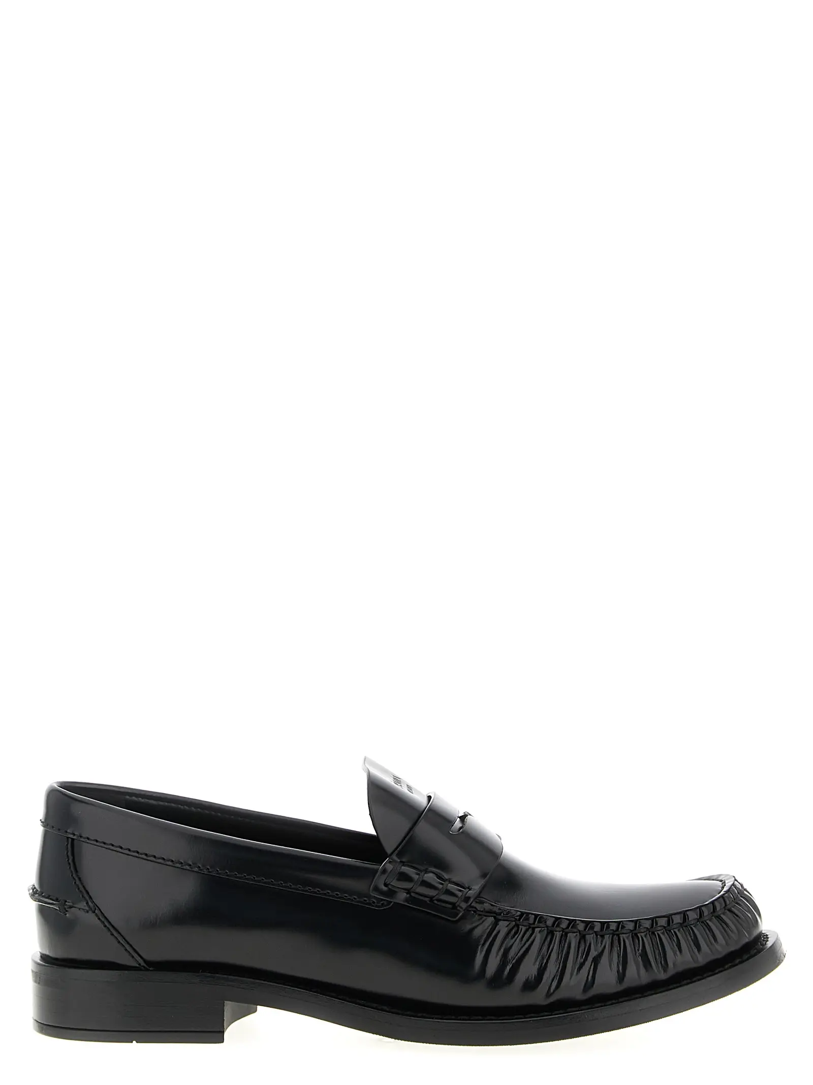 Лофери Brushed leather Prada Чорні 1 Brushed leather loafers PRADA Black