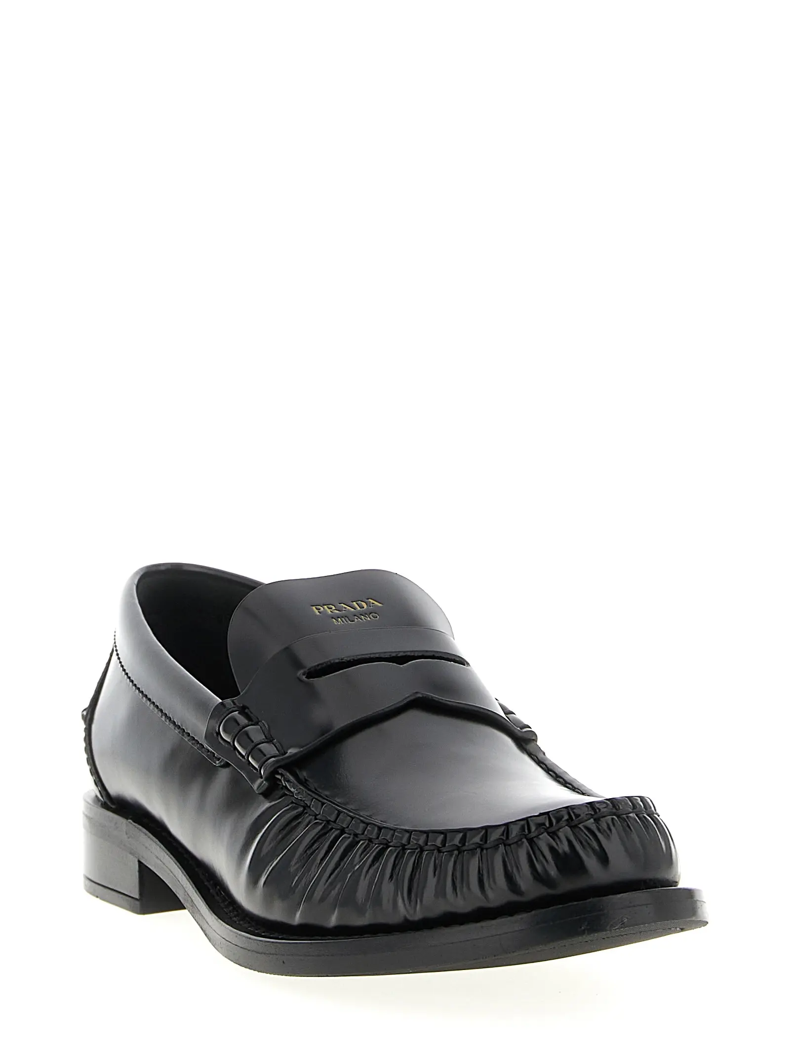 Лофери Brushed leather Prada Чорні 2 Brushed leather loafers 1D199OF020P39F0002 PRADA Black