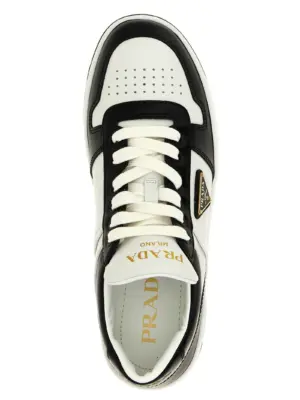 'Downtown' sneakers 100% calfskin leather PRADA White/Black