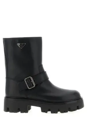 Biker boots PRADA Black