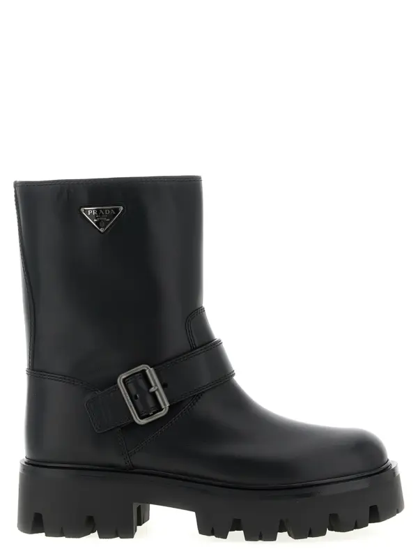 Biker boots PRADA Black