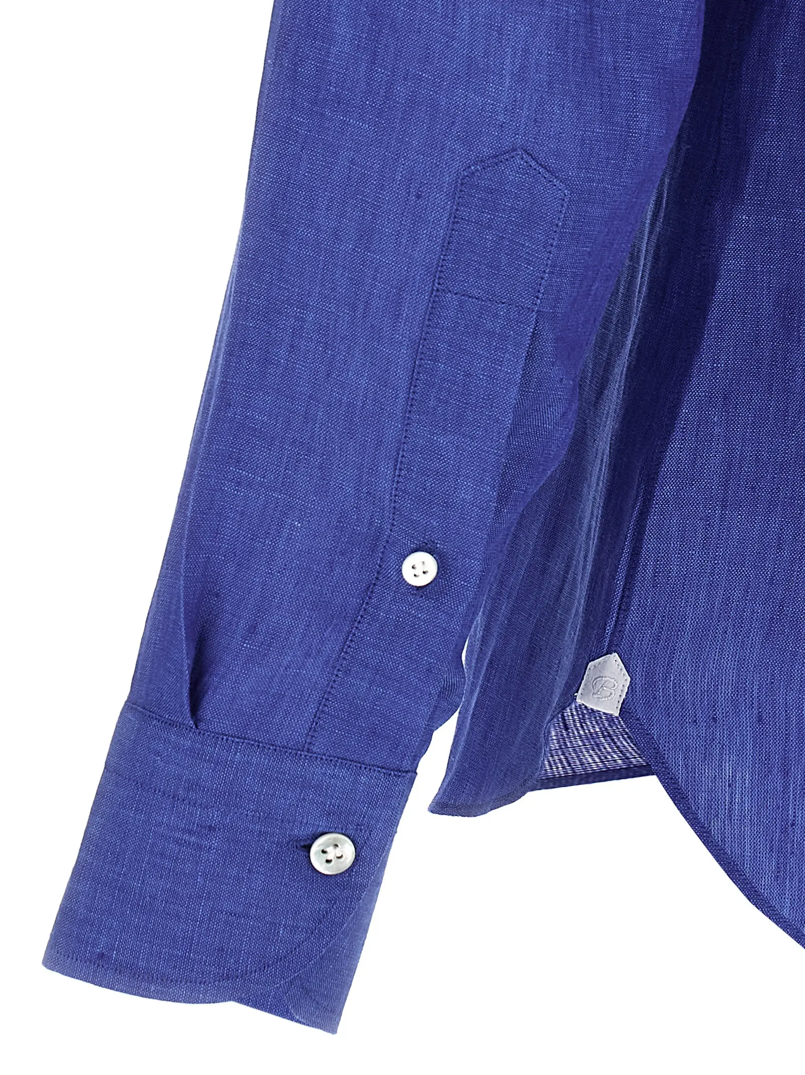 Сорочка Borriello Nigel Синя 4 'Nigel' shirt 100% linen BORRIELLO Blue