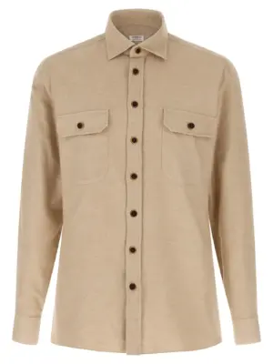 Flannel shirt BORRIELLO Beige