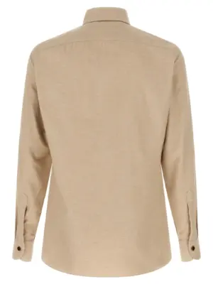 Flannel shirt 210601 BORRIELLO Beige