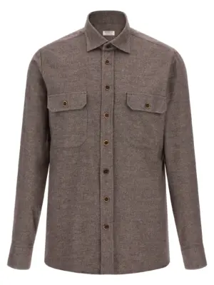 Flannel shirt BORRIELLO Brown