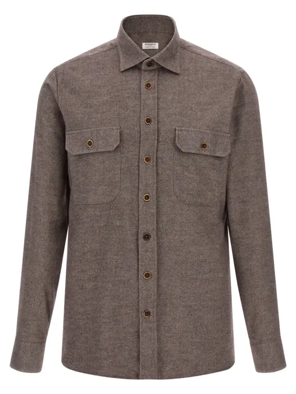 Flannel shirt BORRIELLO Brown