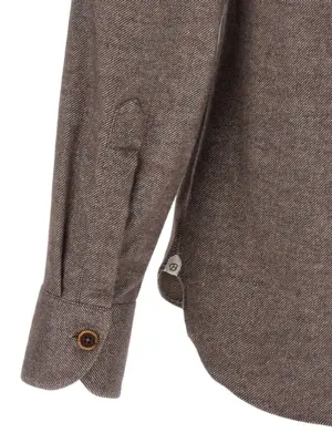 Flannel shirt 100% cotton BORRIELLO Brown