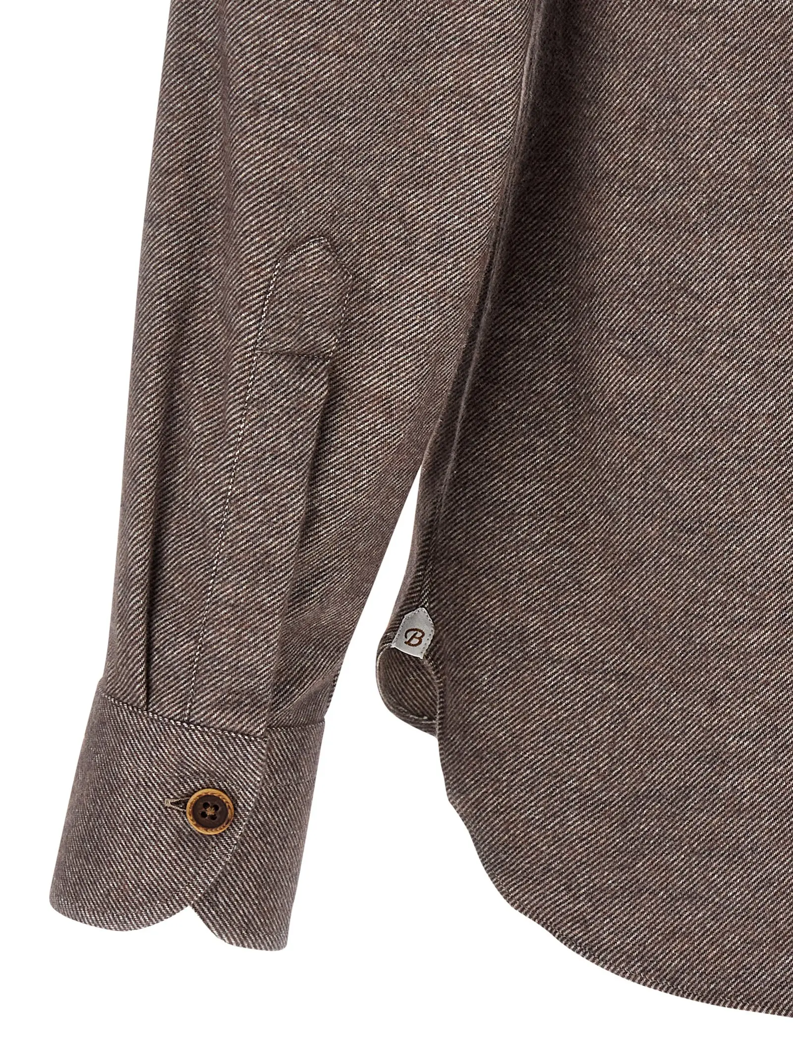 Сорочка Borriello Flannel Коричнева 4 Flannel shirt 100% cotton BORRIELLO Brown