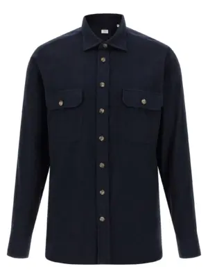 Flannel shirt BORRIELLO Blue