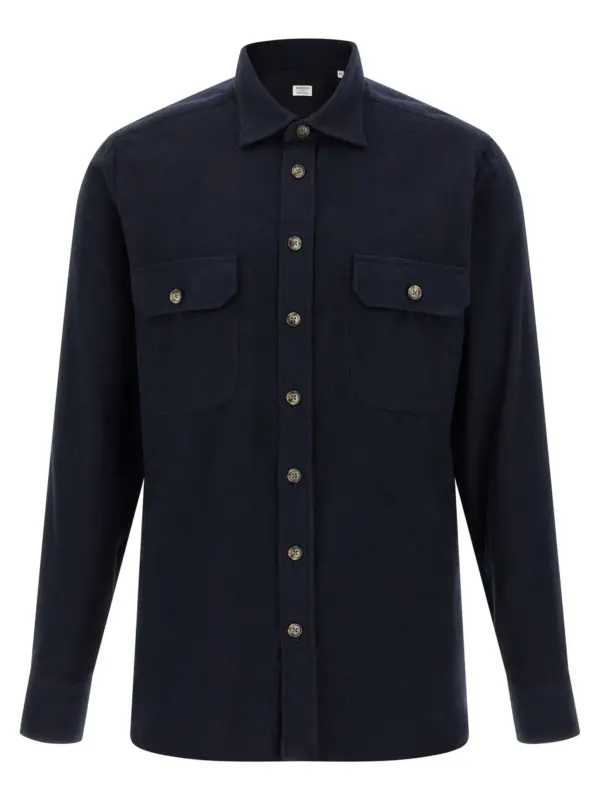 Flannel shirt BORRIELLO Blue