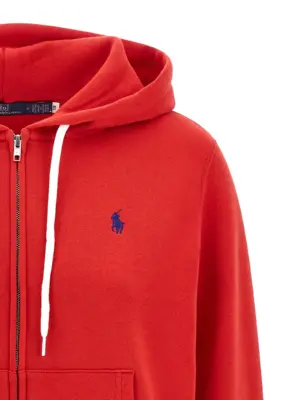 Logo embroidery hoodie Woman POLO RALPH LAUREN Red