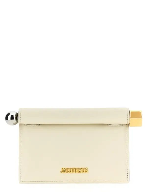 'La Petite Pochette Rond Carré' clutch JACQUEMUS White