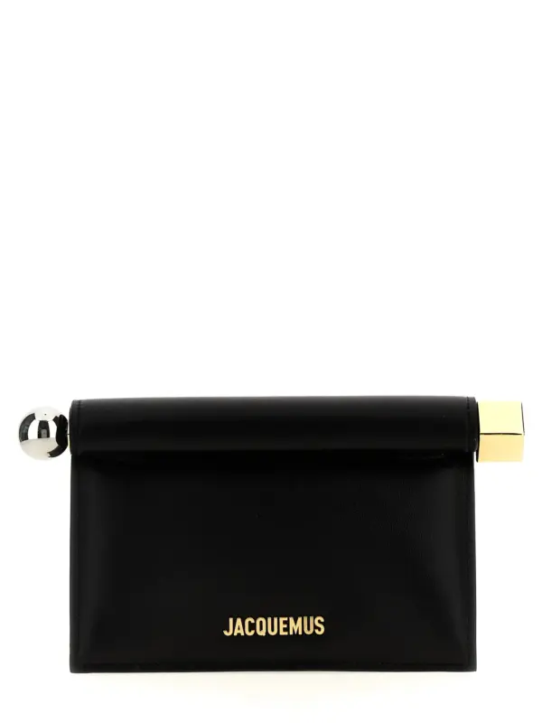'La Petite Pochette Rond Carré' clutch JACQUEMUS Black