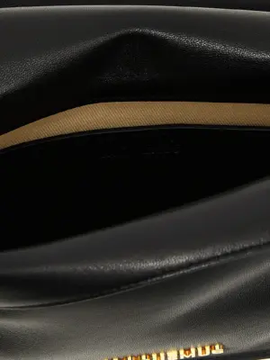 'La Petite Pochette Rond Carré' clutch 100% lamb leather (Ovis aries) JACQUEMUS Black