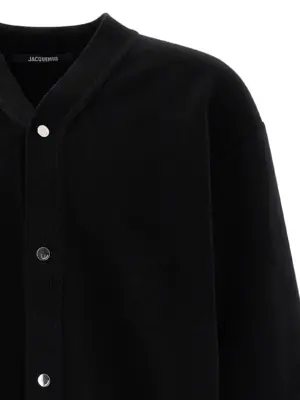 'Le Cardigan Doppio' cardigan Man JACQUEMUS Black